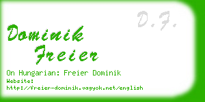 dominik freier business card